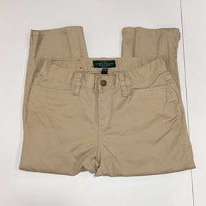 Lauren Ralph Lauren LRL Lauren Jeans Co. petite women's khaki capris pants